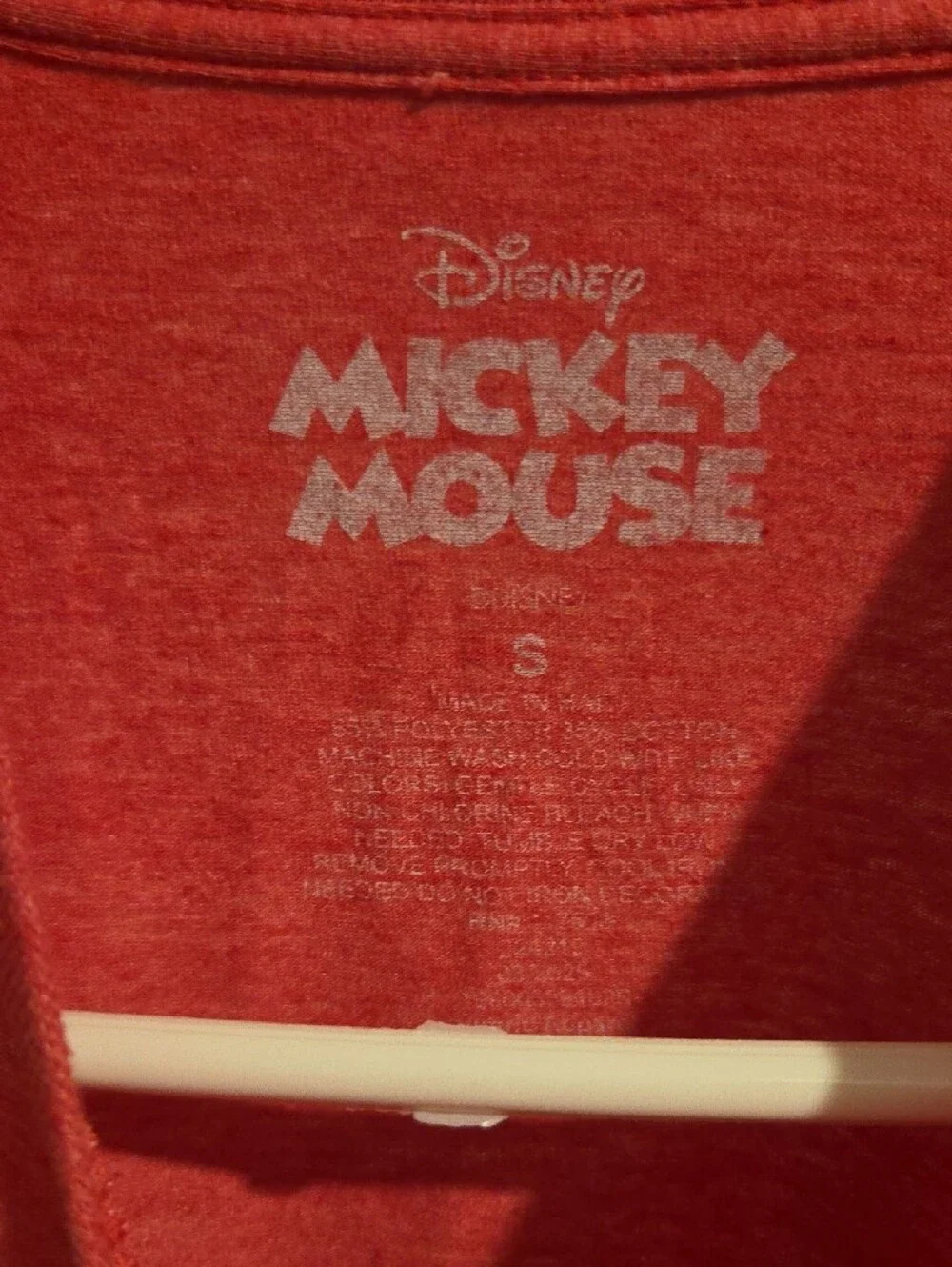 Disney Red Mickey Mouse Graphic Tee with Blue and White Stars